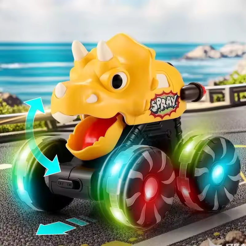 Dinosaur Truck Toys for Toddlers - Press & Go LED Light Up Cars