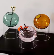 Mini Round Flower Vase Hydroponic Container
