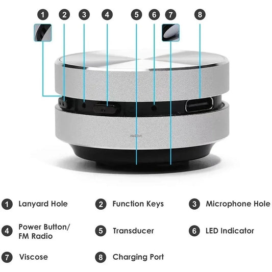 Portable Bone Conduction Speaker – Wireless Bluetooth Stereo Sound